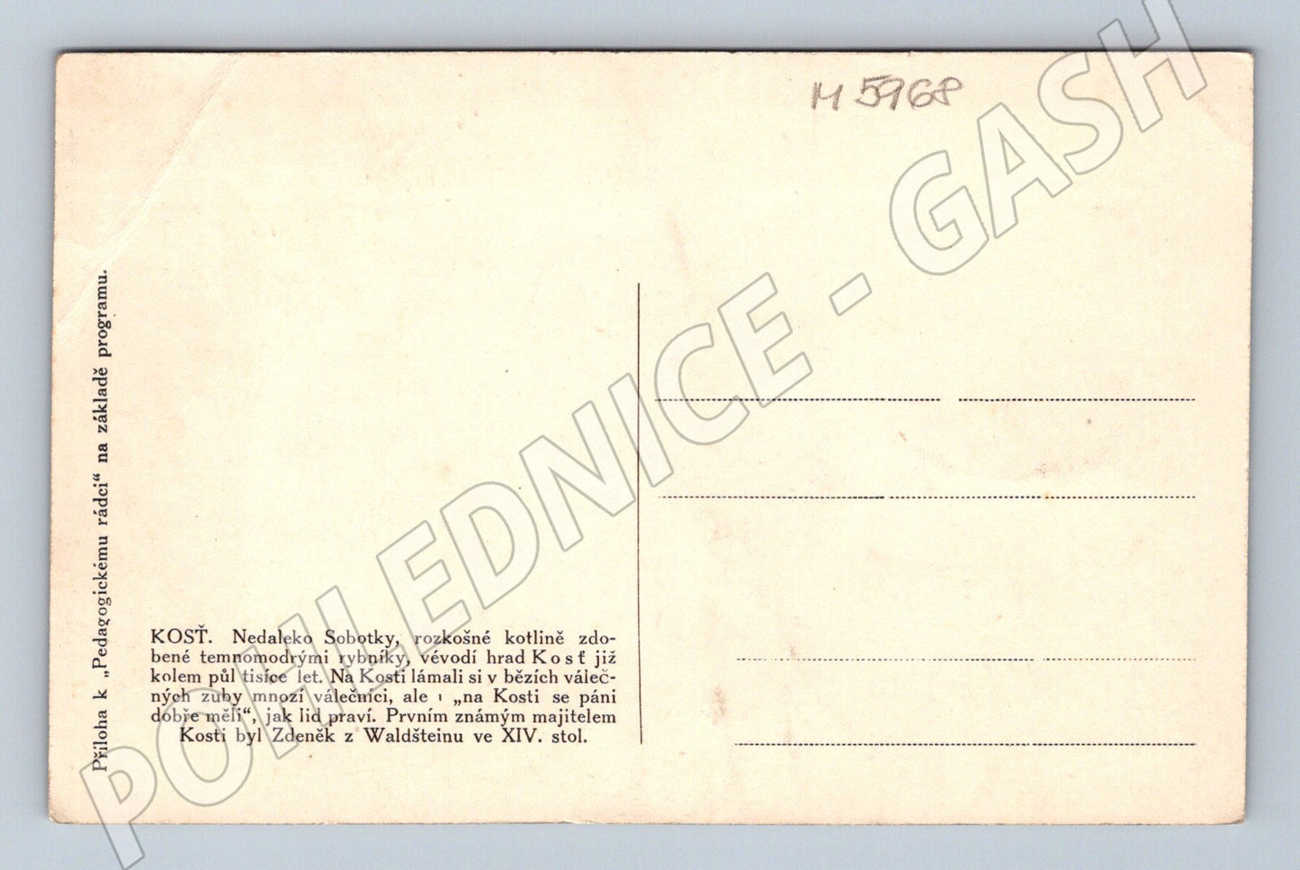 Pohlednice Hrad Kost Český ráj stará (M5968)