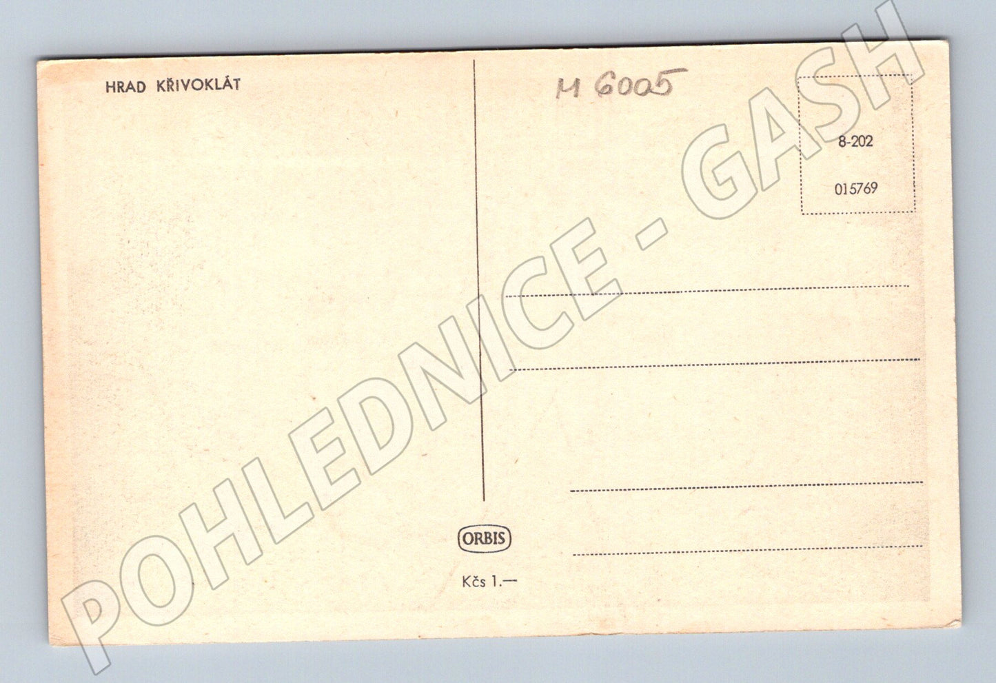 Pohlednice Hrad Křivoklát Orbis neprošlá (M6005)
