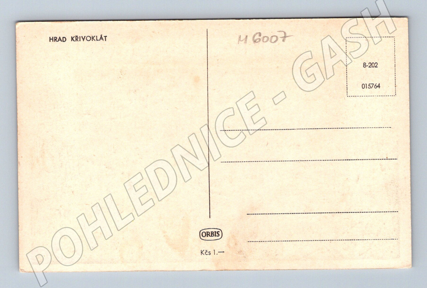 Pohlednice Hrad Křivoklát černobílá Orbis (M6007)