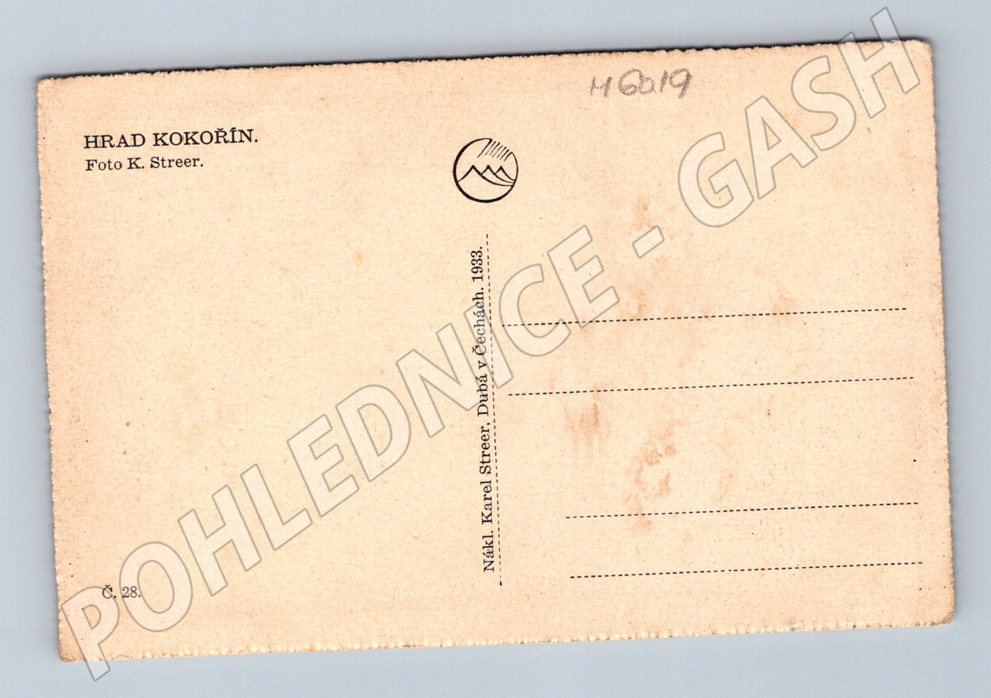 Pohlednice Hrad Kokořín K Streer (M6019)