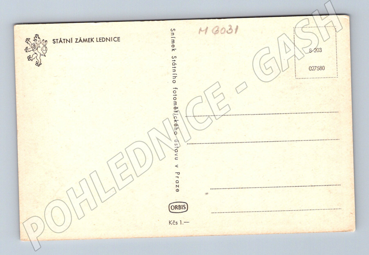 Pohlednice Státní zámek Lednice Orbis (M6031)