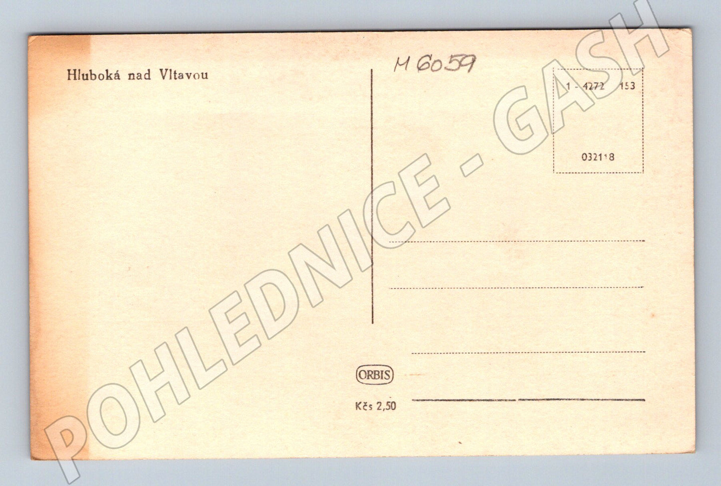 Pohlednice Hluboká nad Vltavou zámek Orbis čb (M6059)