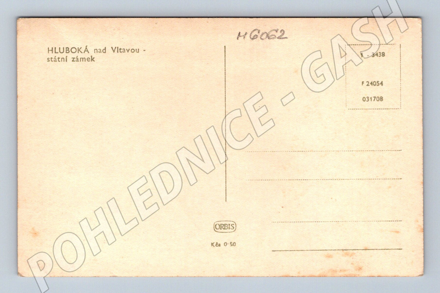 Pohlednice Hluboká nad Vltavou státní zámek Orbis (M6062)