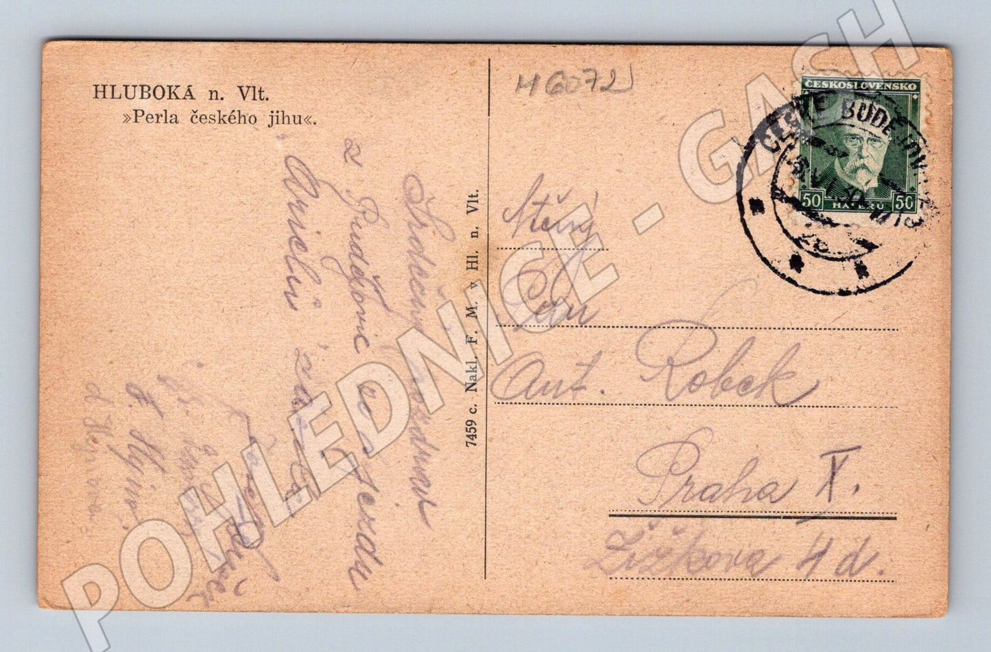 Pohlednice Hluboká nad Vltavou zámek Perla jihu (M6072)