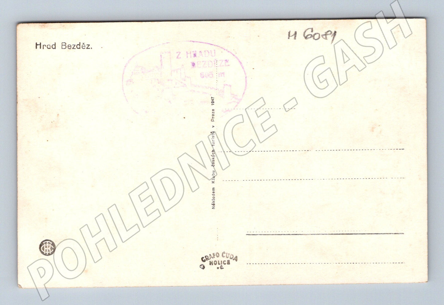 Pohlednice Hrad Bezděz historická čb (M6081)