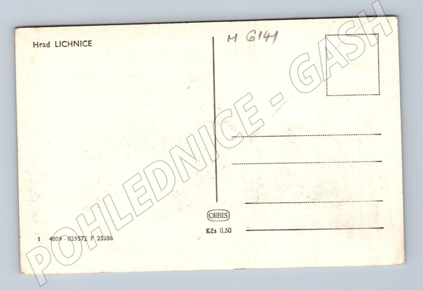 Pohlednice Hrad Lichnice černobílá Orbis (M6141)