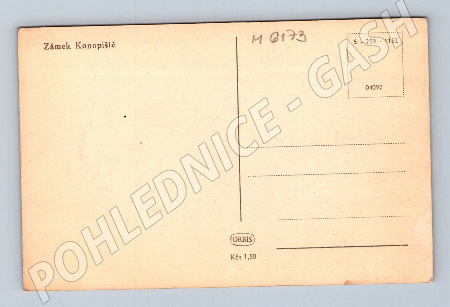 Pohlednice Zámek Konopiště stará Orbis (M6173)
