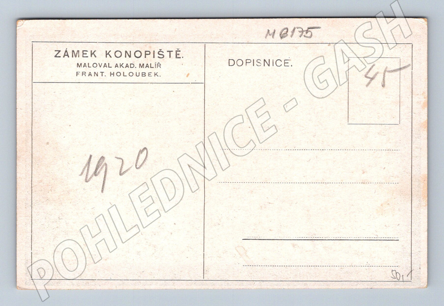 Pohlednice Konopiště historická cca 1920 (M6175)