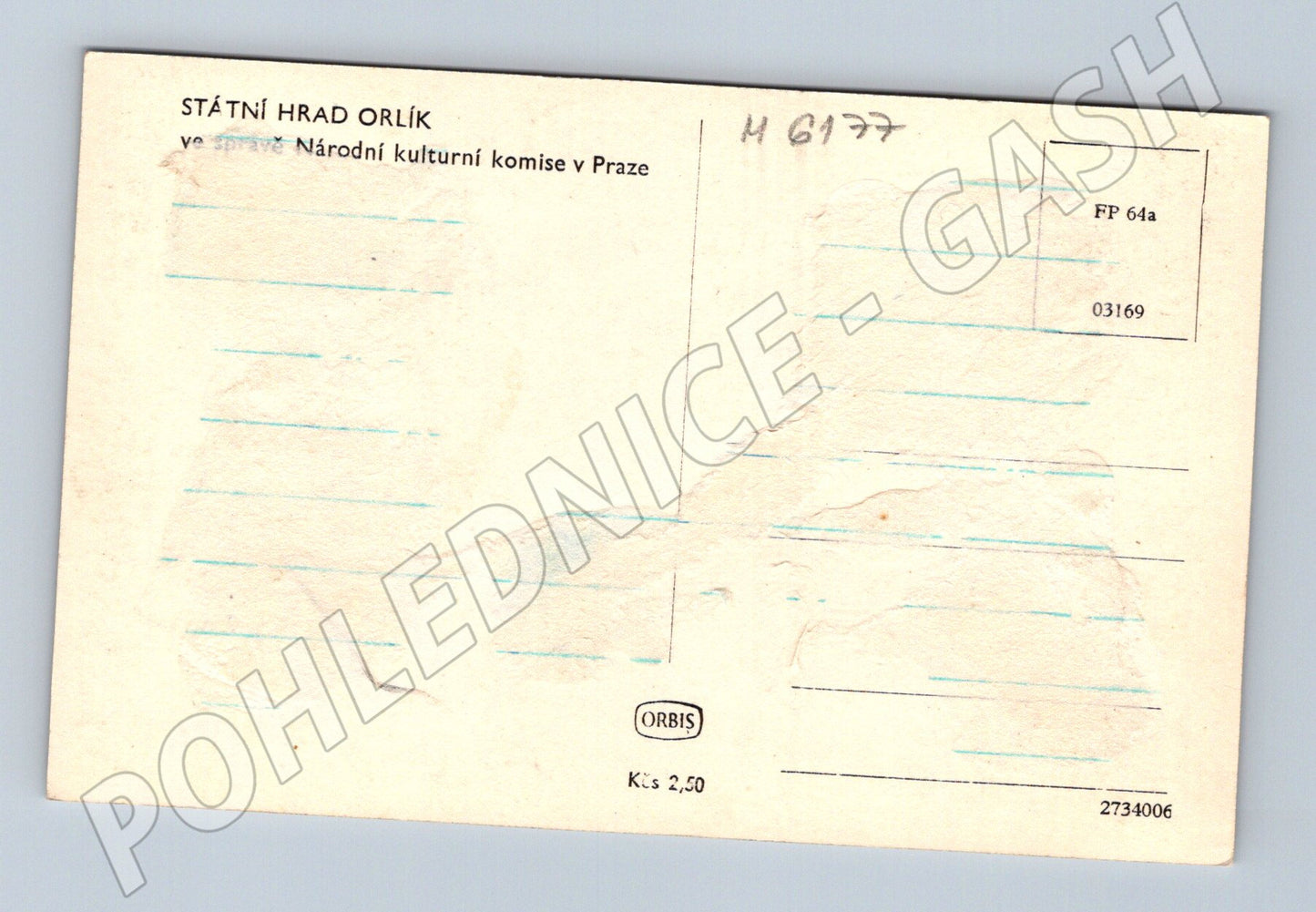 Pohlednice Hrad Orlík nad Vltavou historická (M6177)