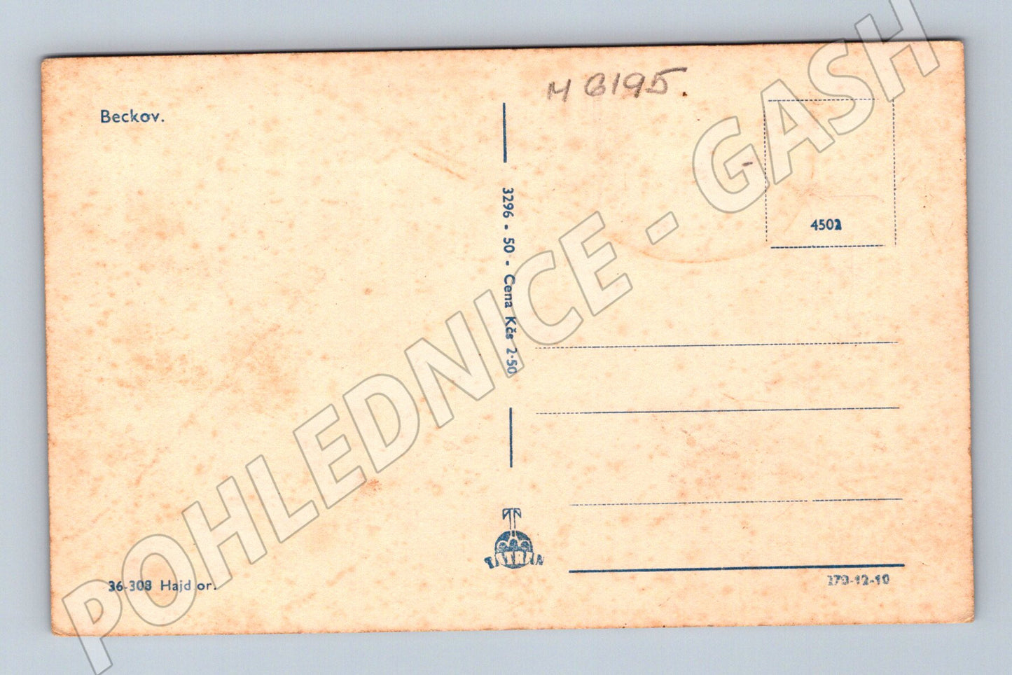 Pohlednice Beckov hrad a kostel Slovensko (M6195)