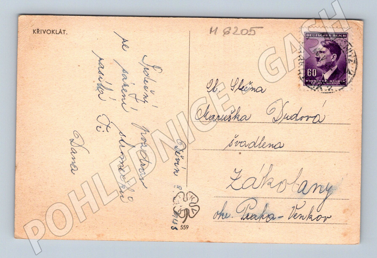 Pohlednice Hrad Křivoklát černobílá zaslaná (M6205)