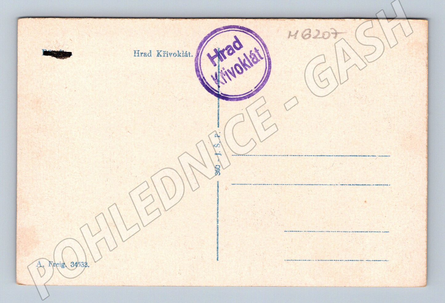 Pohlednice Hrad Křivoklát černobílá neprošlá (M6207)