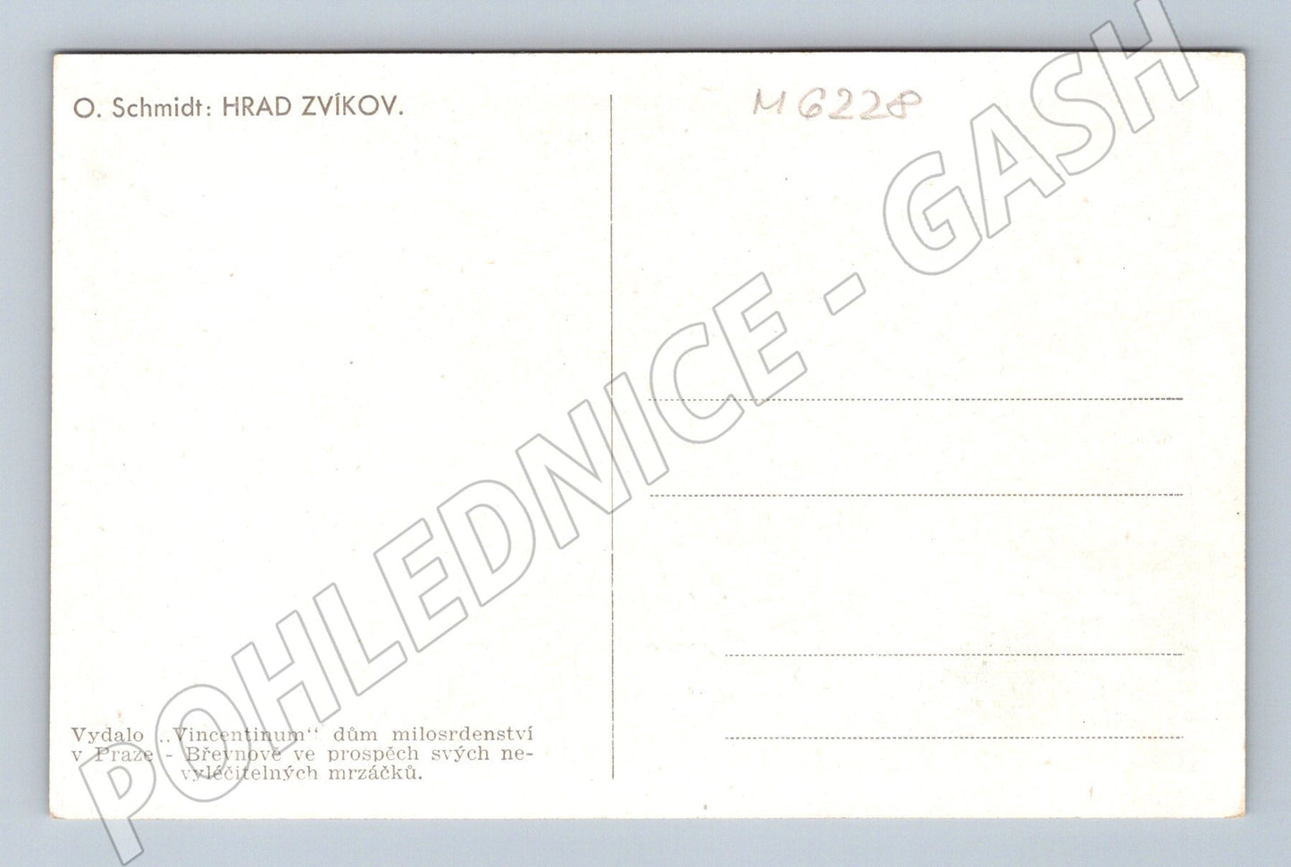 Pohlednice Hrad Zvíkov malba O Schmidt (M6228)