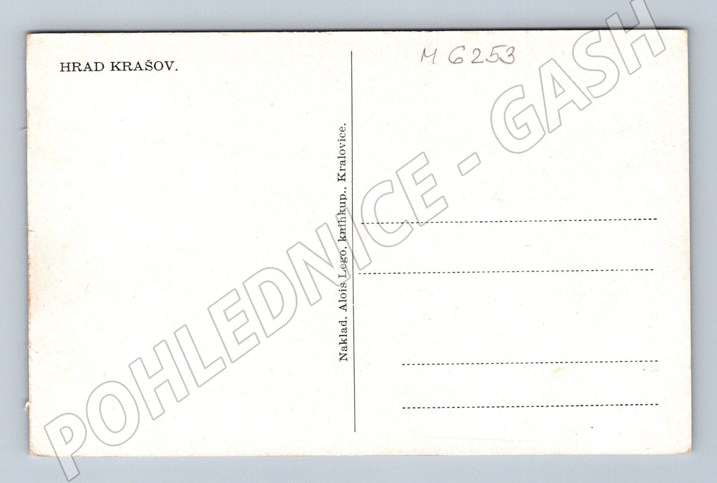 Pohlednice Hrad Krašov zřícenina nad Berounkou (M6253)