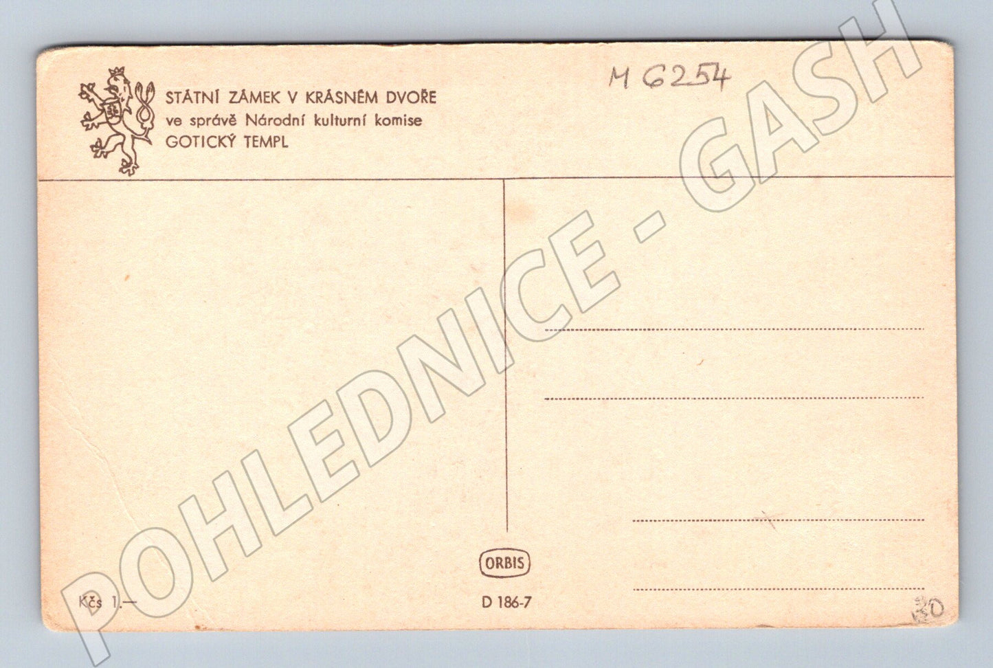 Pohlednice Krásný Dvůr gotický templ Orbis (M6254)