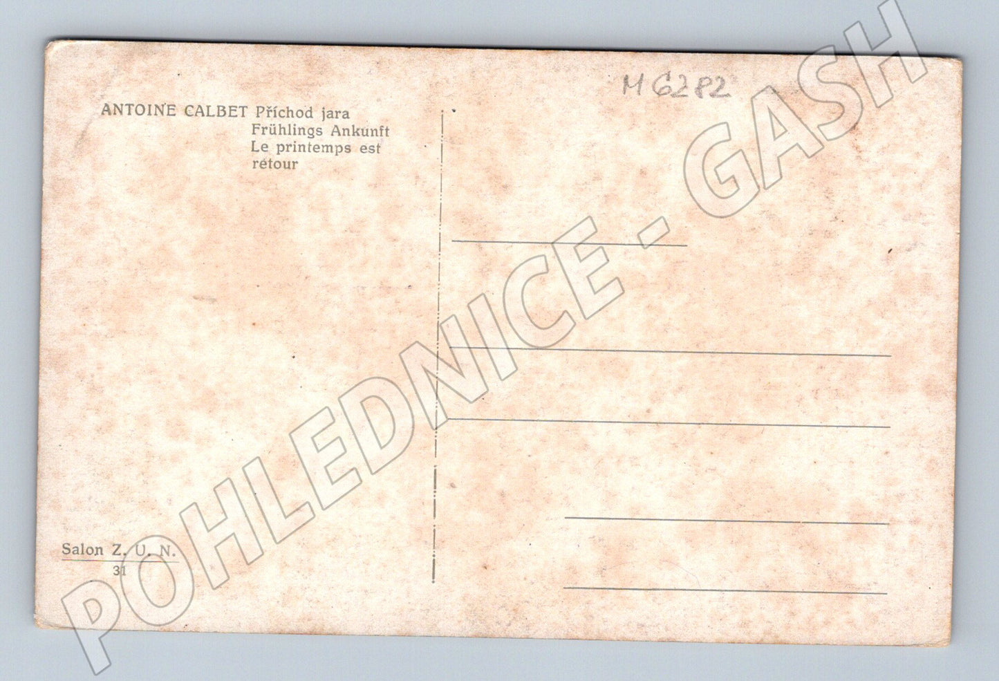 Pohlednice Antoine Calbet Příchod jara (M6282)