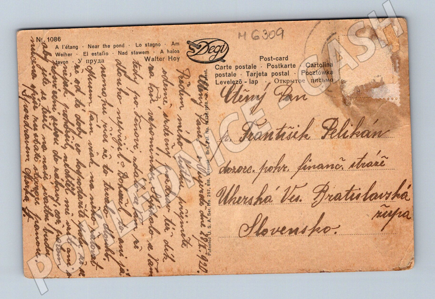 Pohlednice Walter Hoy Nad stawem (M6309)