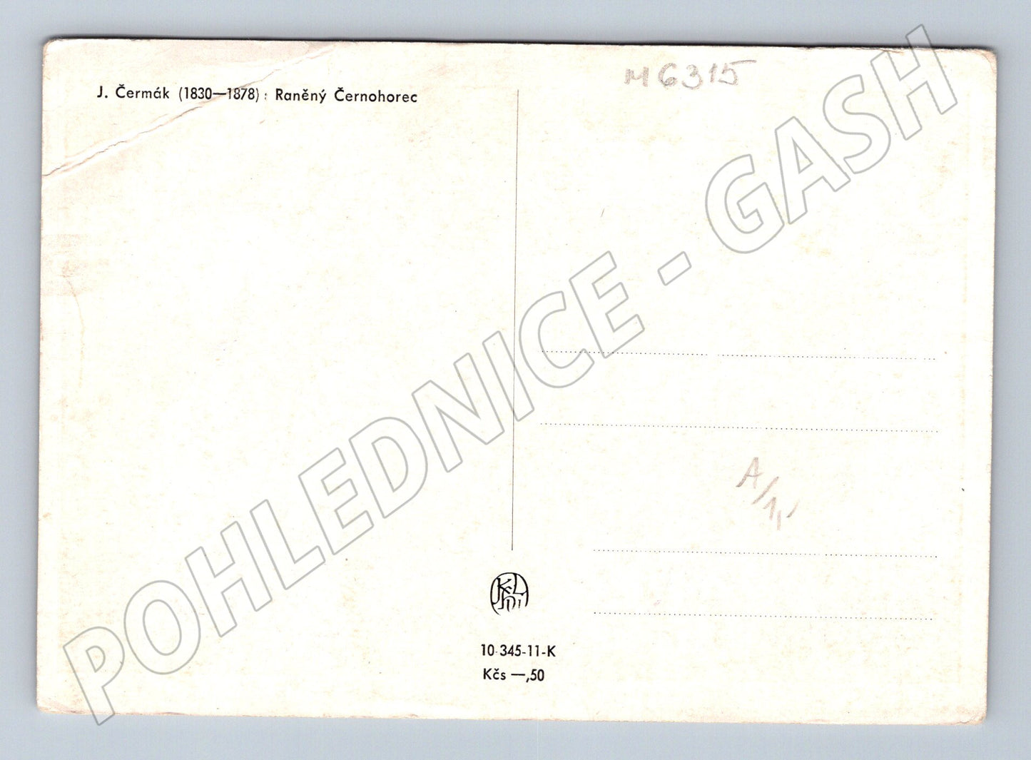 Pohlednice Čermák Raněný Černohorec (M6315)