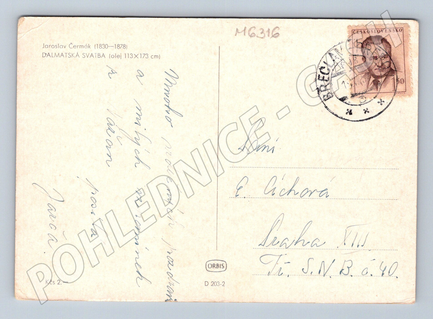 Pohlednice Čermák Dalmatinská svatba (M6316)