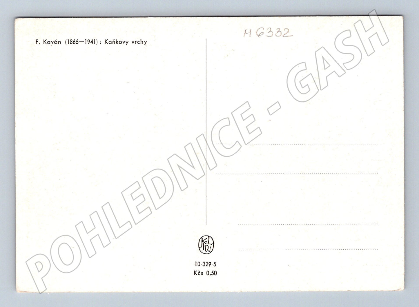 Pohlednice Kaván Kaňkovy vrchy (M6332)