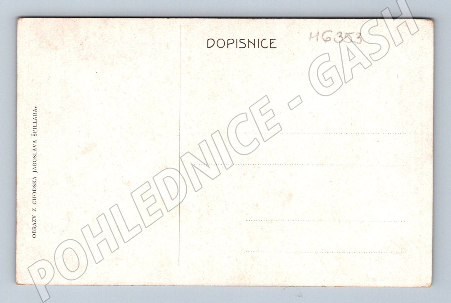 Pohlednice Špillar Na výminku Chodsko (M6353)