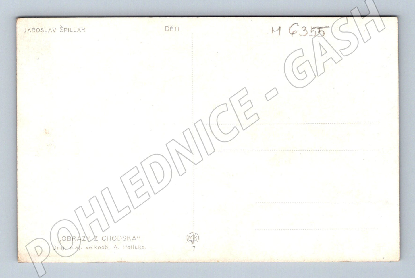 Pohlednice Špillar Děti Chodsko (M6355)