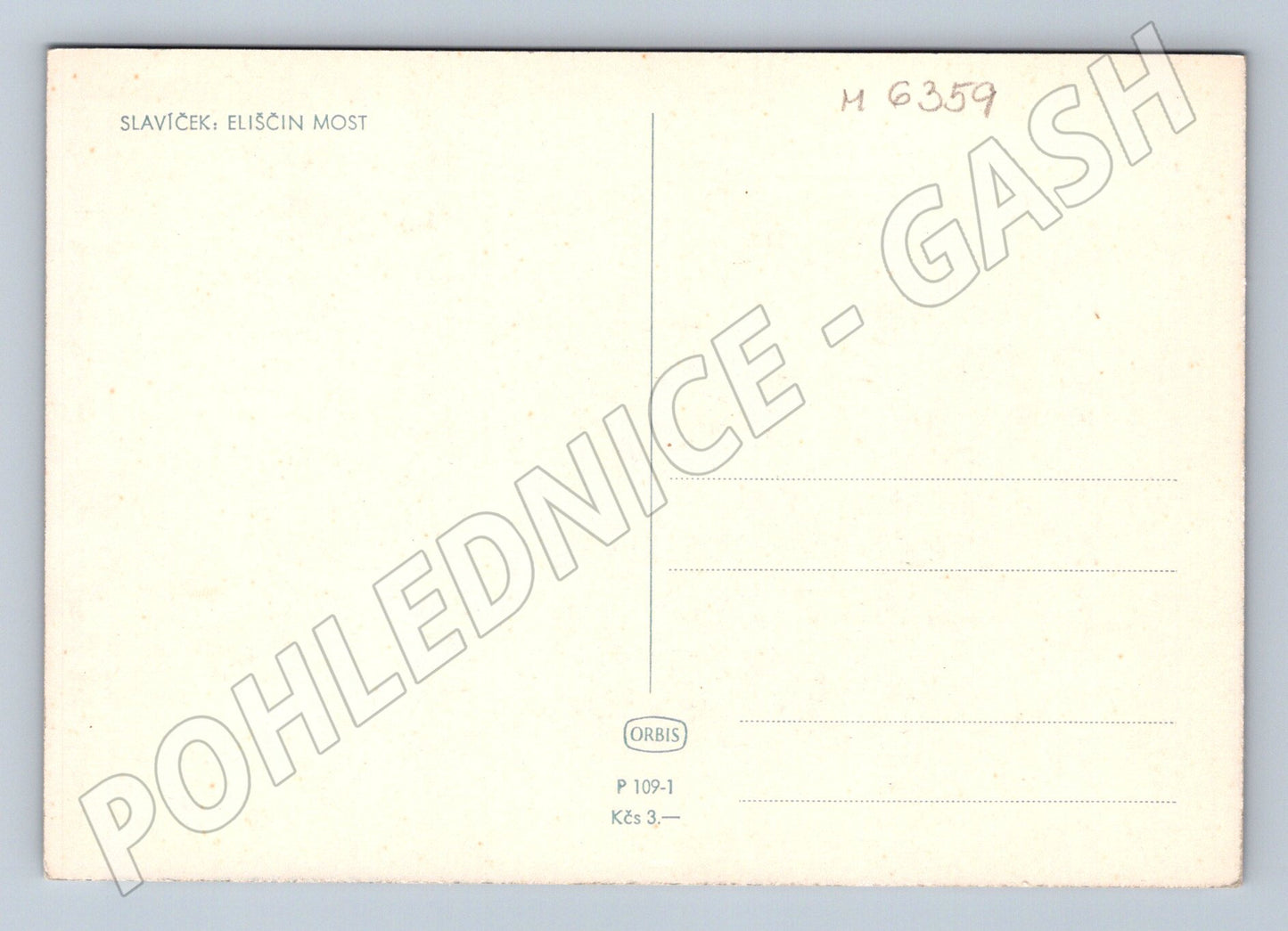 Pohlednice Slavíček Eliščin most Praha (M6359)