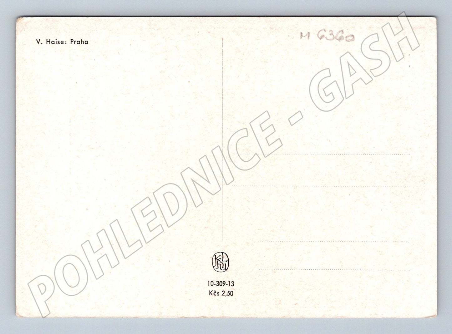 Pohlednice V. Haise malba hradu zámek (M6360)