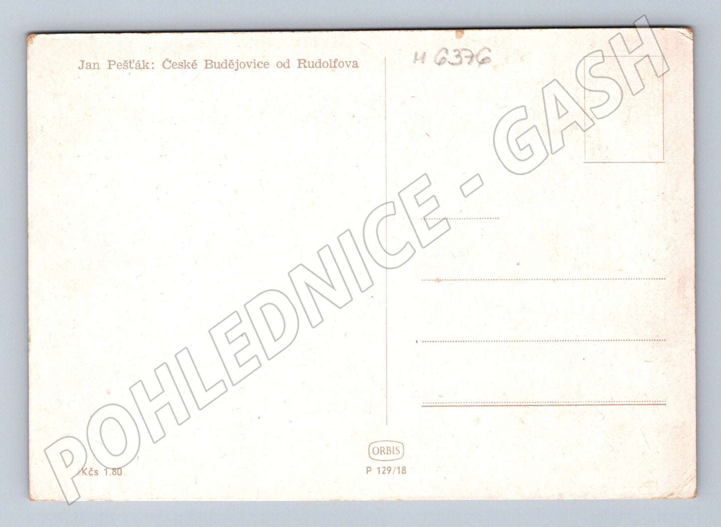 Pohlednice Jan Pešťák České Budějovice od Rudolfova (M6376)