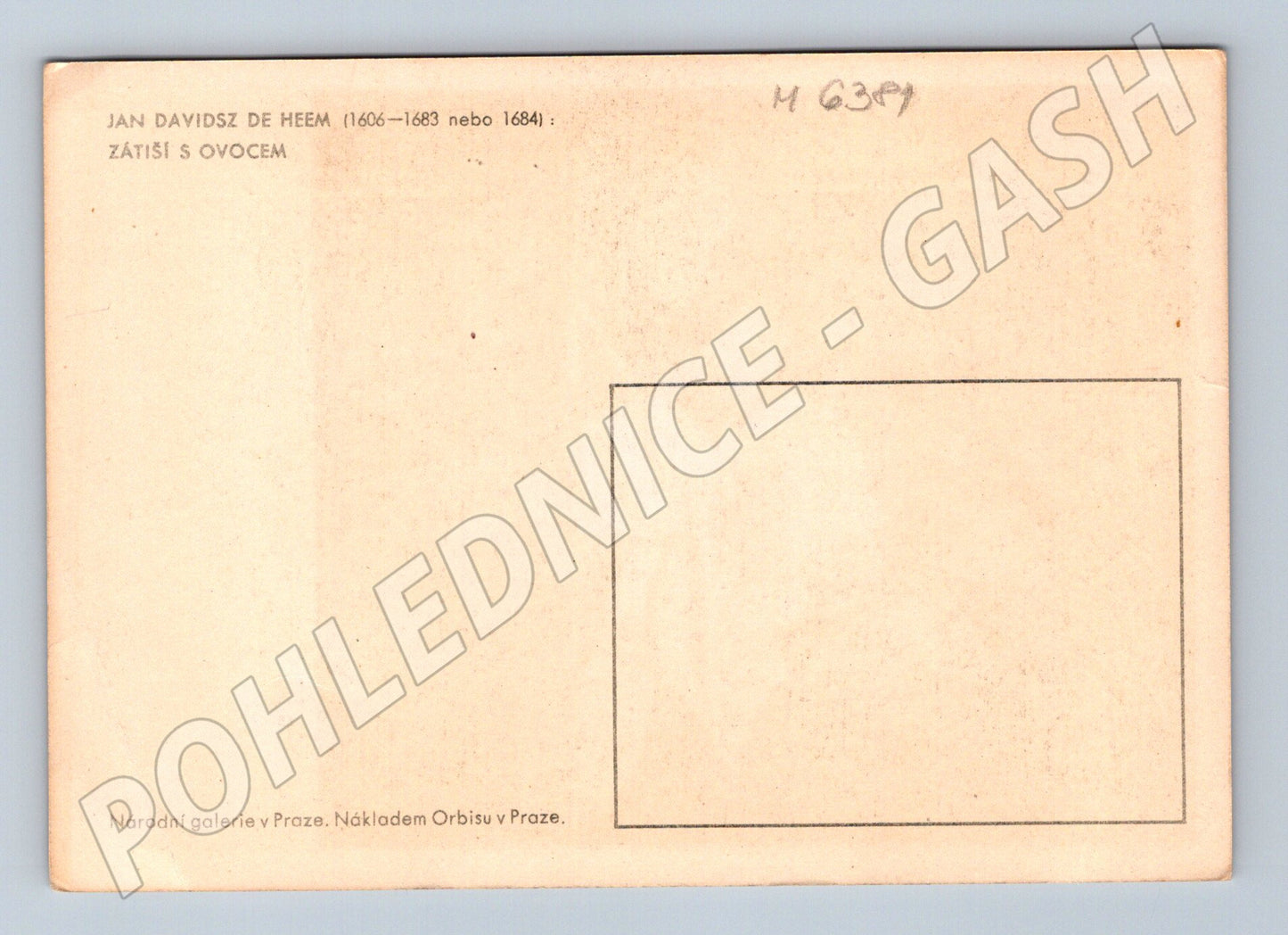 Pohlednice Jan Davidsz de Heem zátiší s ovocem (M6381)