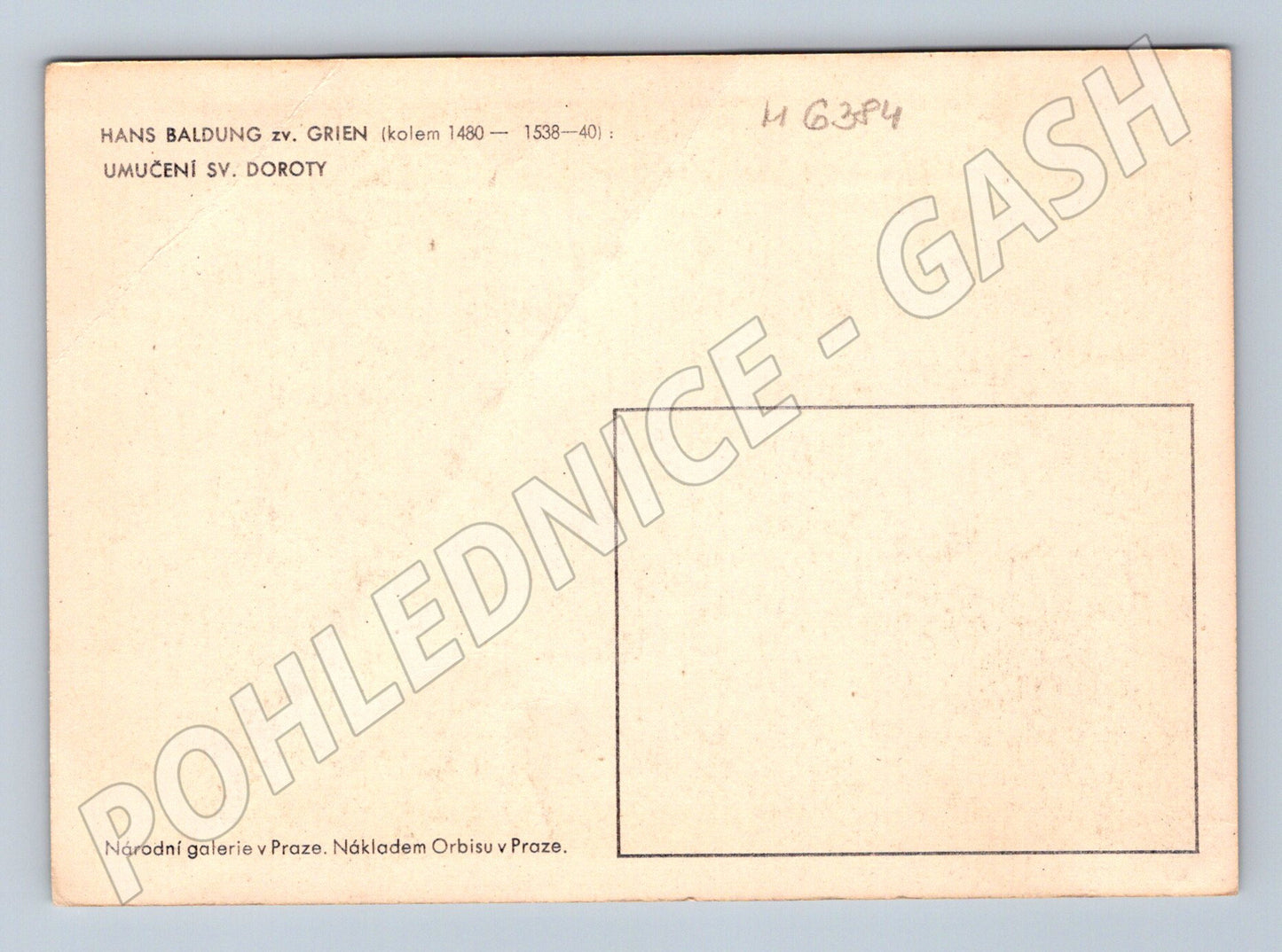 Pohlednice Hans Baldung Grien Umučení sv. Doroty (M6384)