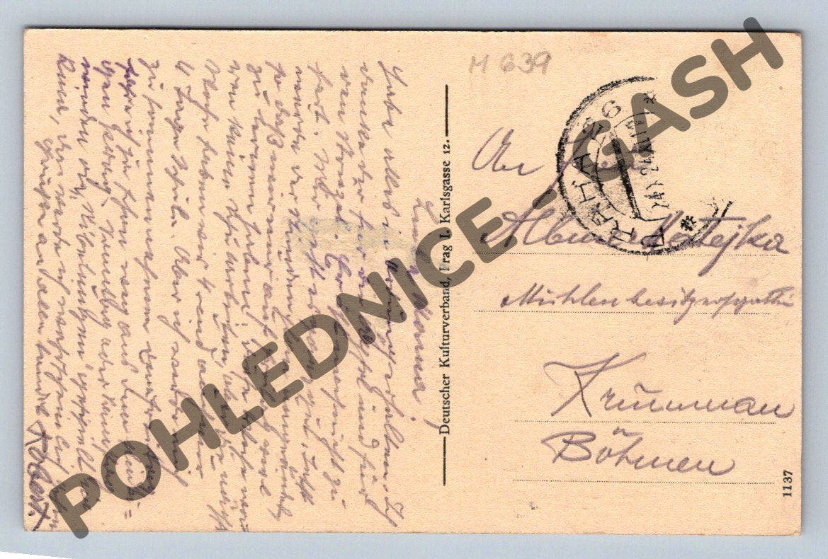 Pohlednice Karlův most Praha stará pohlednice ČR do 1950 (M639)