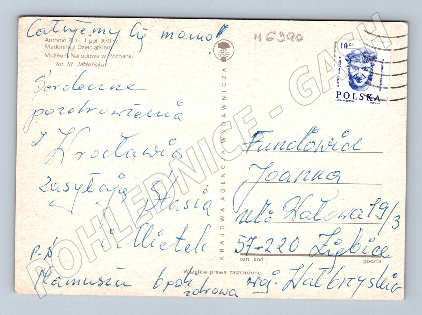 Pohlednice Madonna s dítětem Antonio Pirri (M6390)