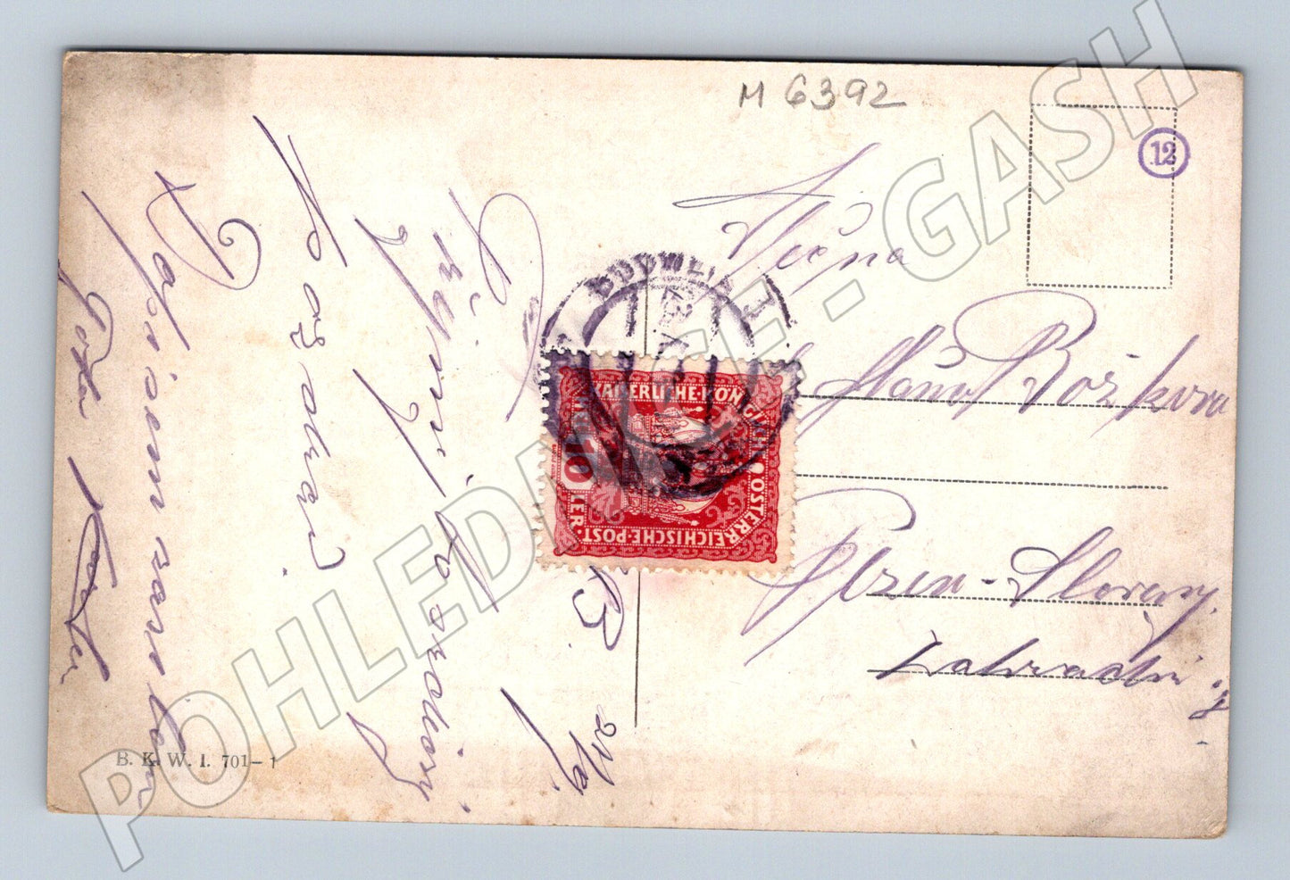 Pohlednice zimní krajina saně koně Slovensko (M6392)