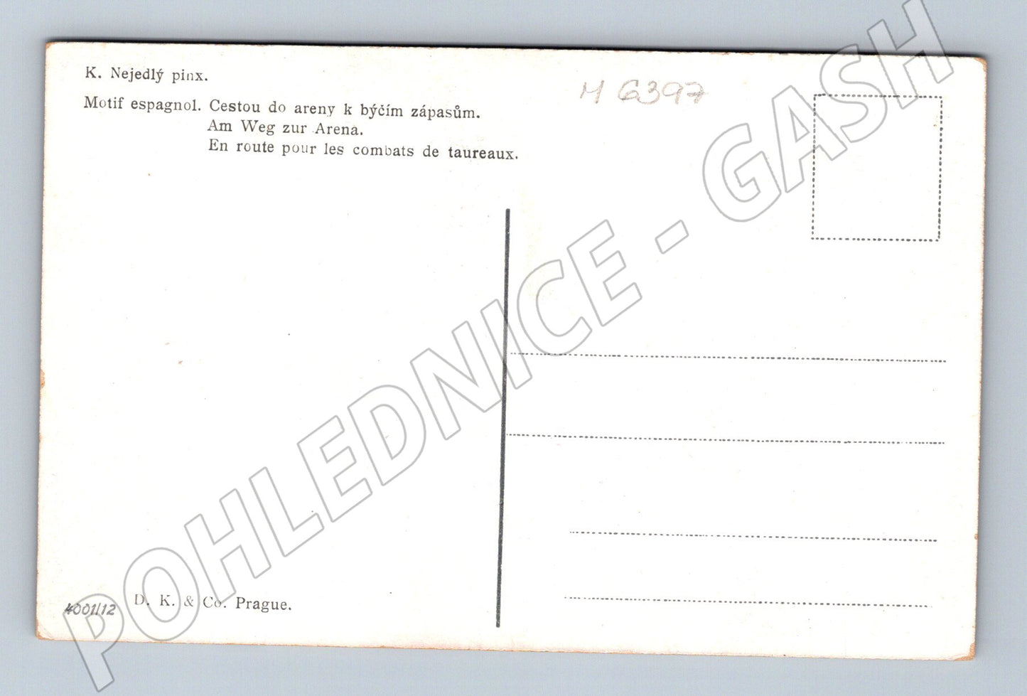 Pohlednice Toreadoři a dámy Španělsko Nejedlý (M6397)