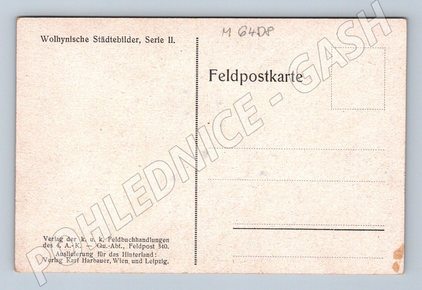 Pohlednice Volyň 1917 židovský hřbitov (M6408)