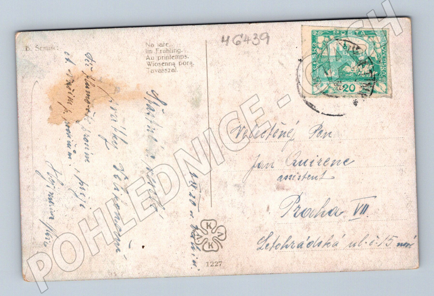 Pohlednice chalupa u potoka malý formát (M6439)