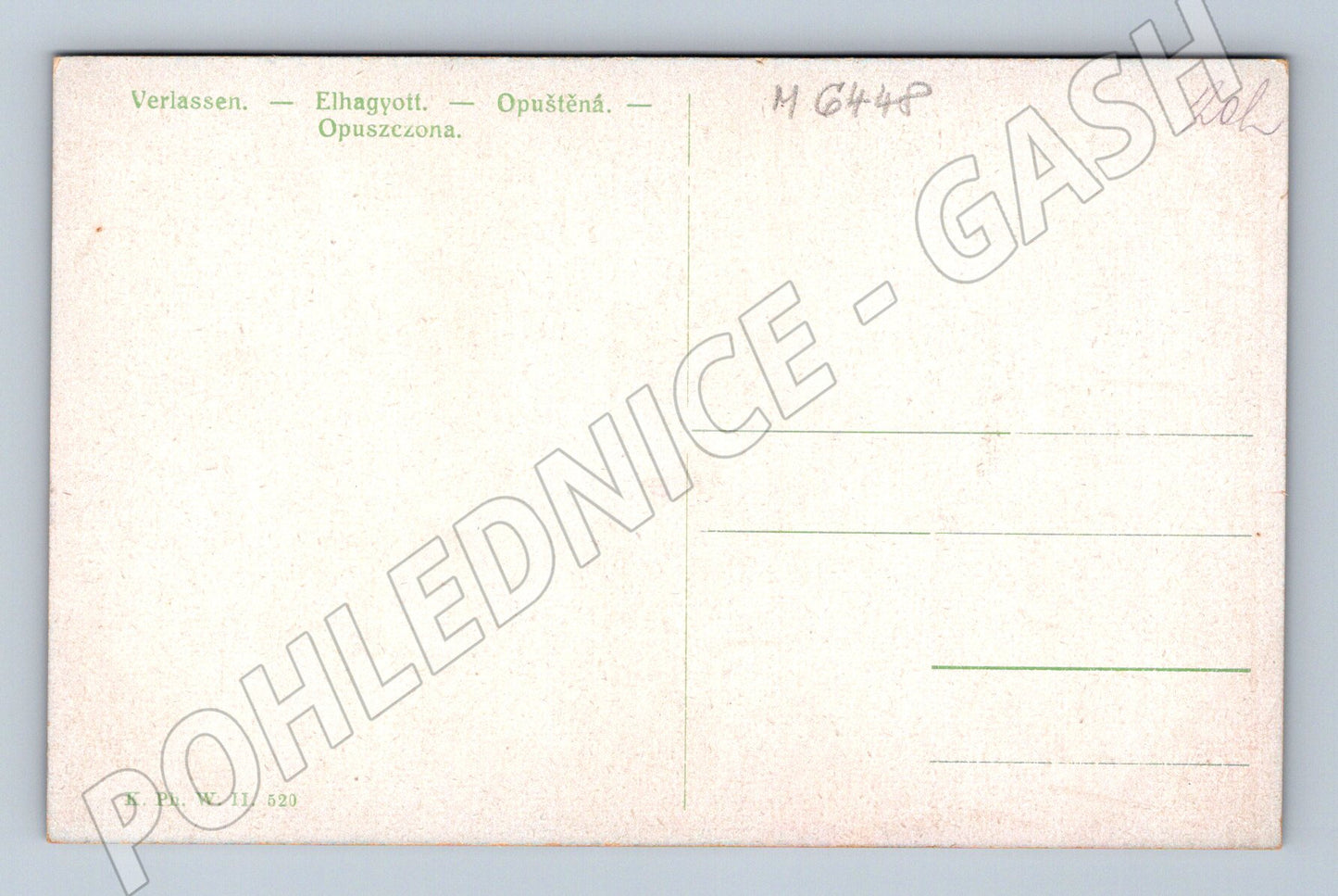 Pohlednice Opuštěná žena v krajině (M6448)