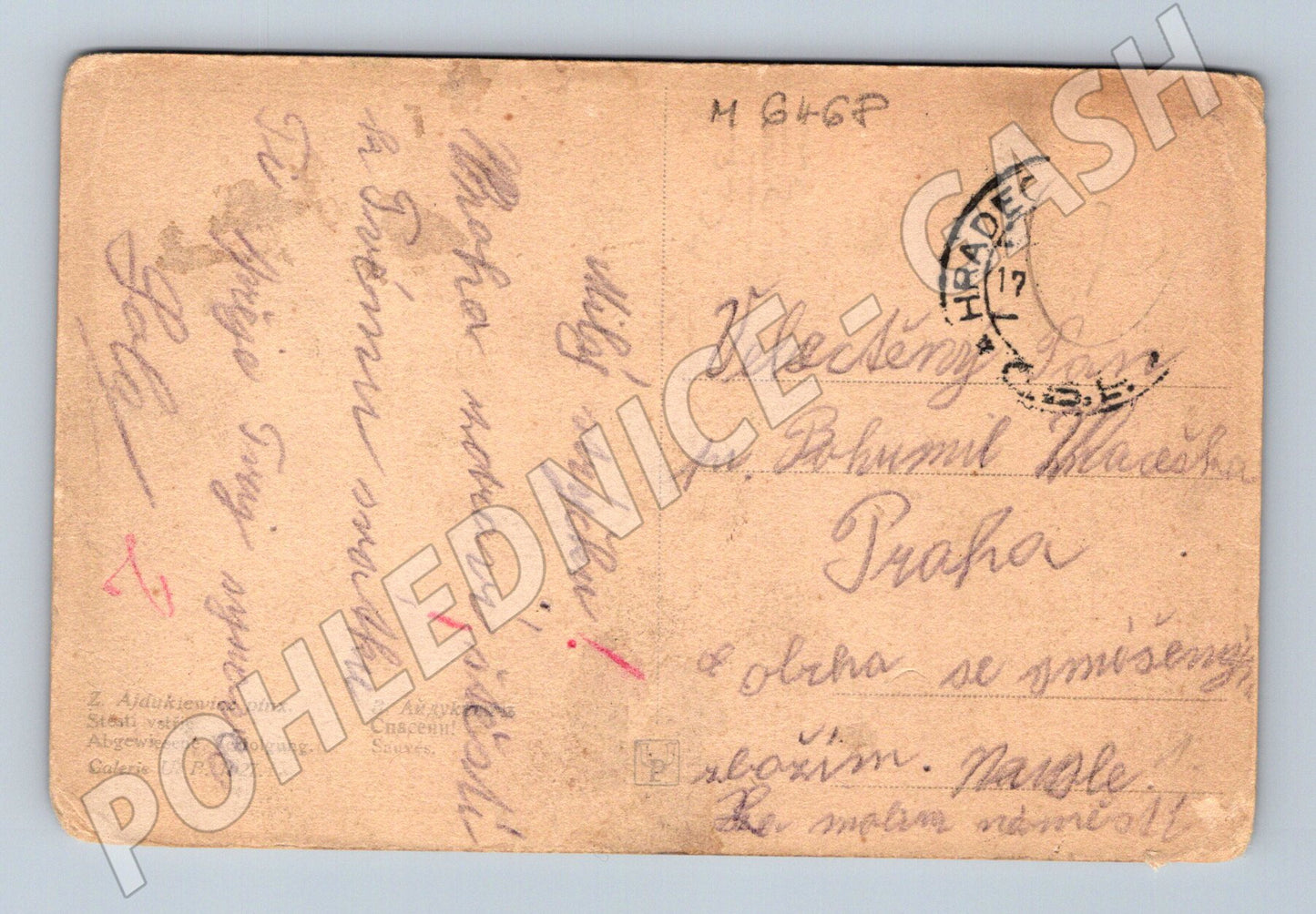 Pohlednice koňský povoz venkovská krajina prošlá (M6468)