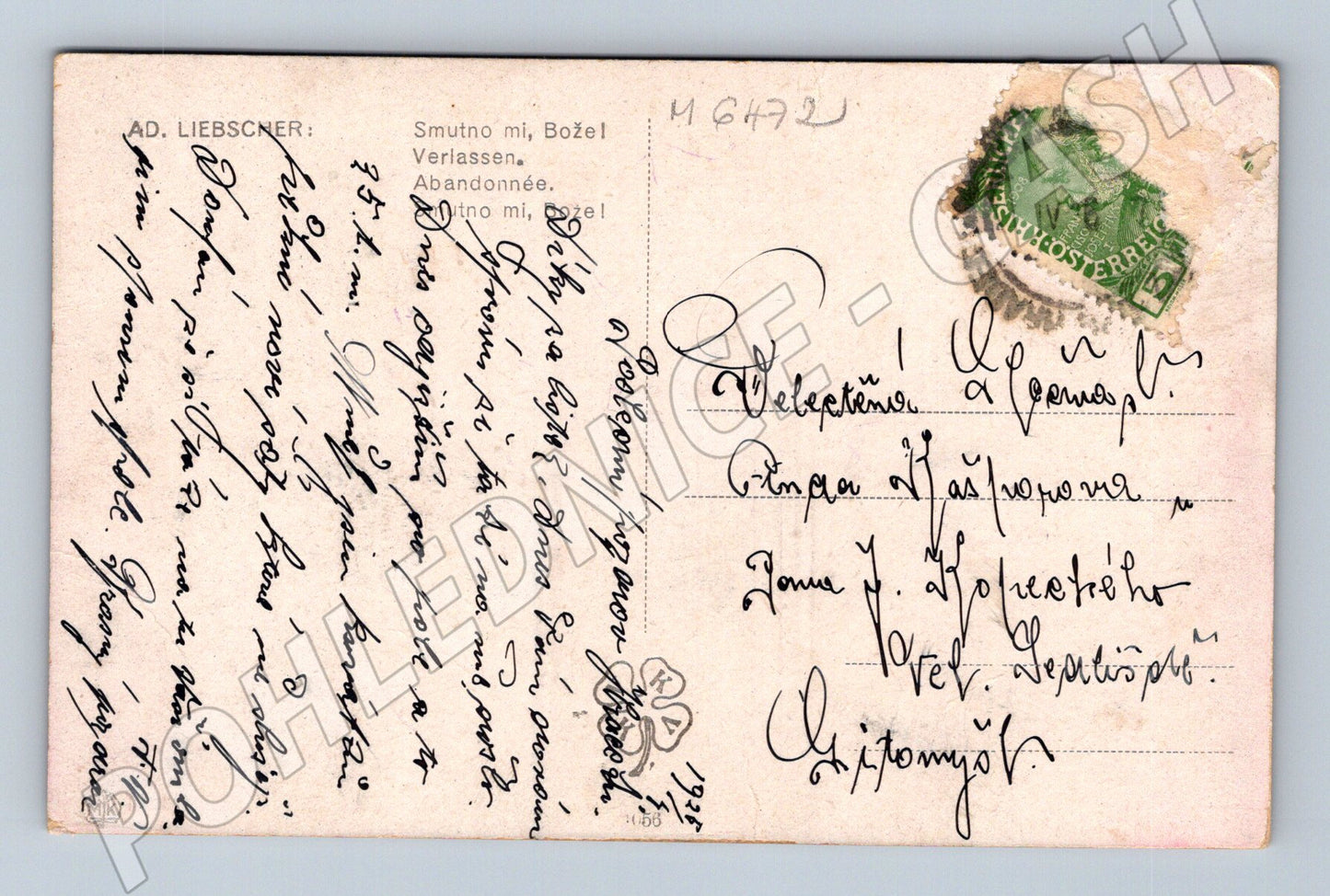 Pohlednice dívka u vody Rakousko-Uhersko (M6472)