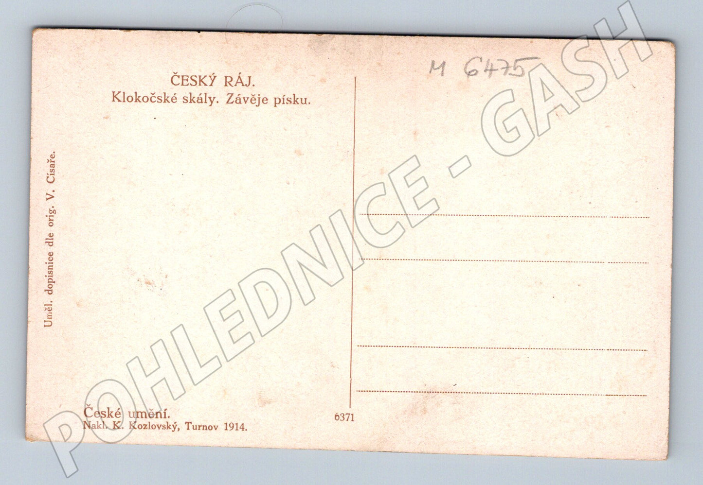 Pohlednice Klokočské skály Český ráj 1914 (M6475)