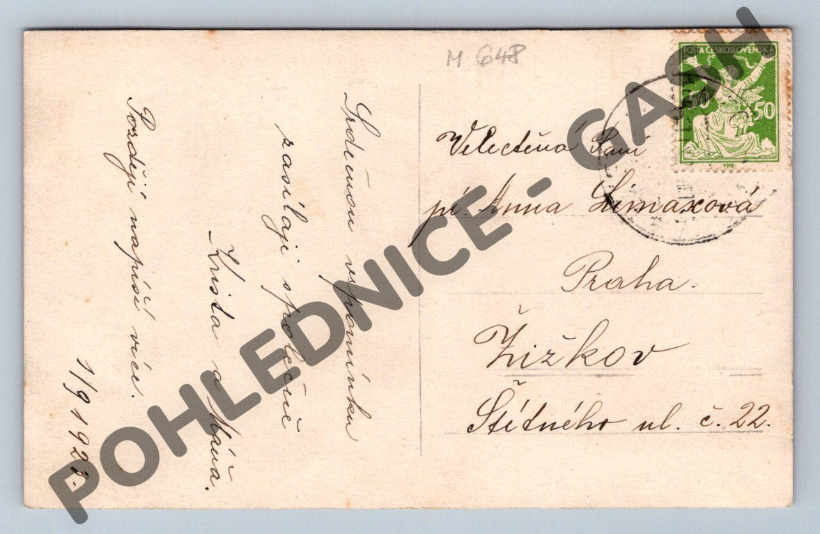 Postcard Litice nad Orlicí castle old postcard 1923 (M648)