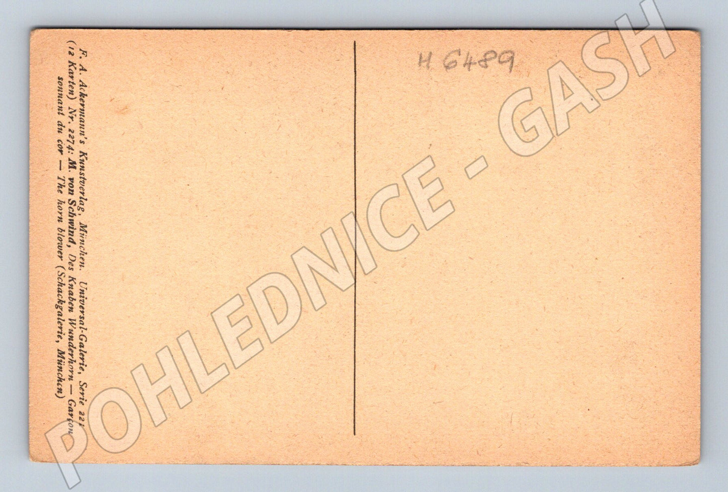 Pohlednice Schwind Horn blower Mnichov (M6489)