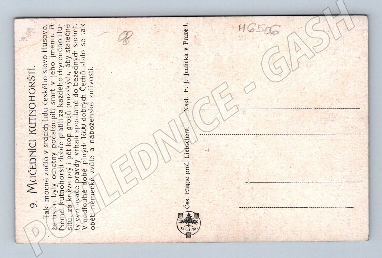 Pohlednice Mučedníci kutnohorští husité (M6506)