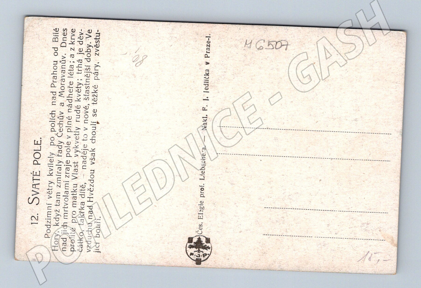 Pohlednice Svaté pole Česká krajina (M6507)