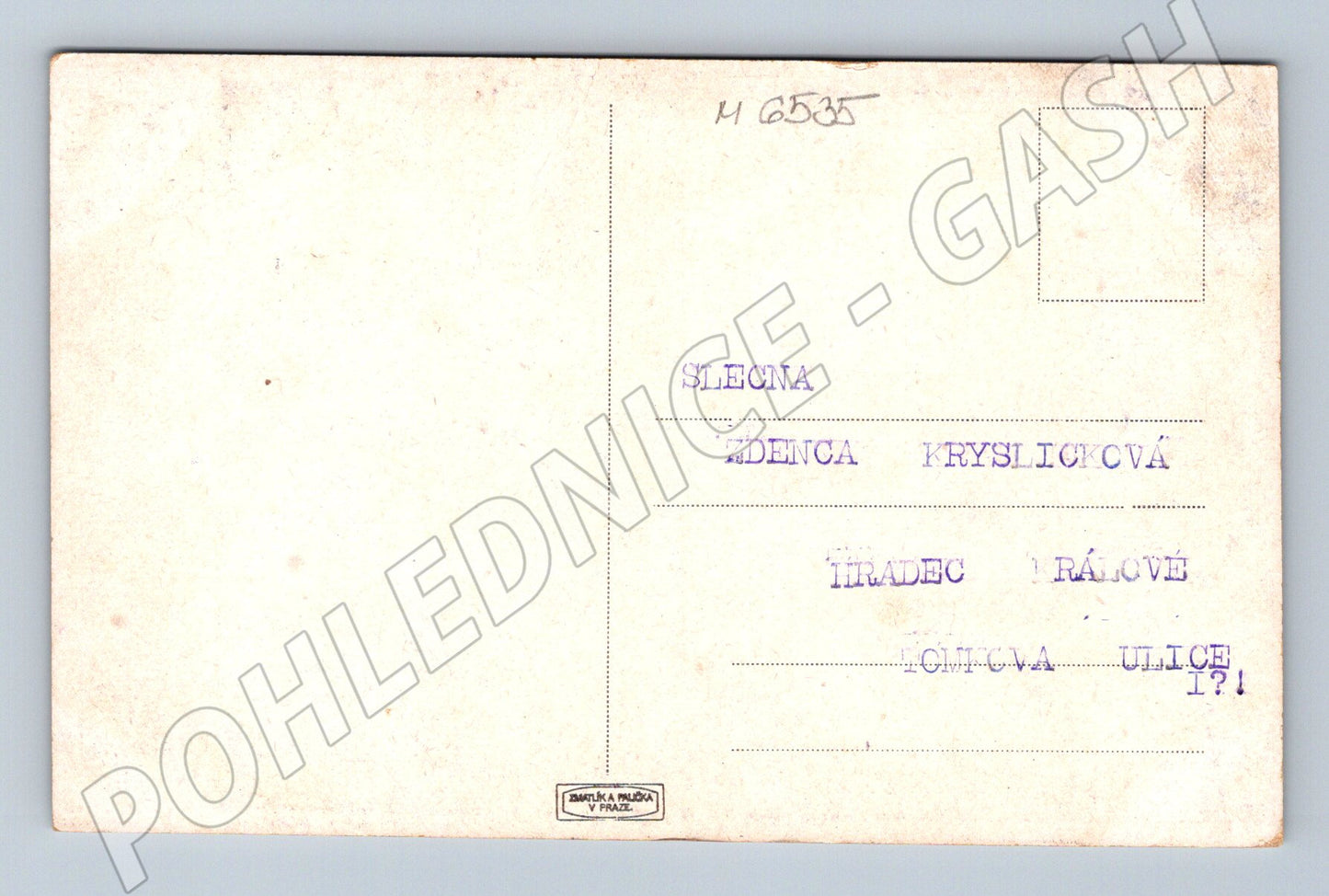 Pohlednice Večer před Lichnicí Žák (M6535)