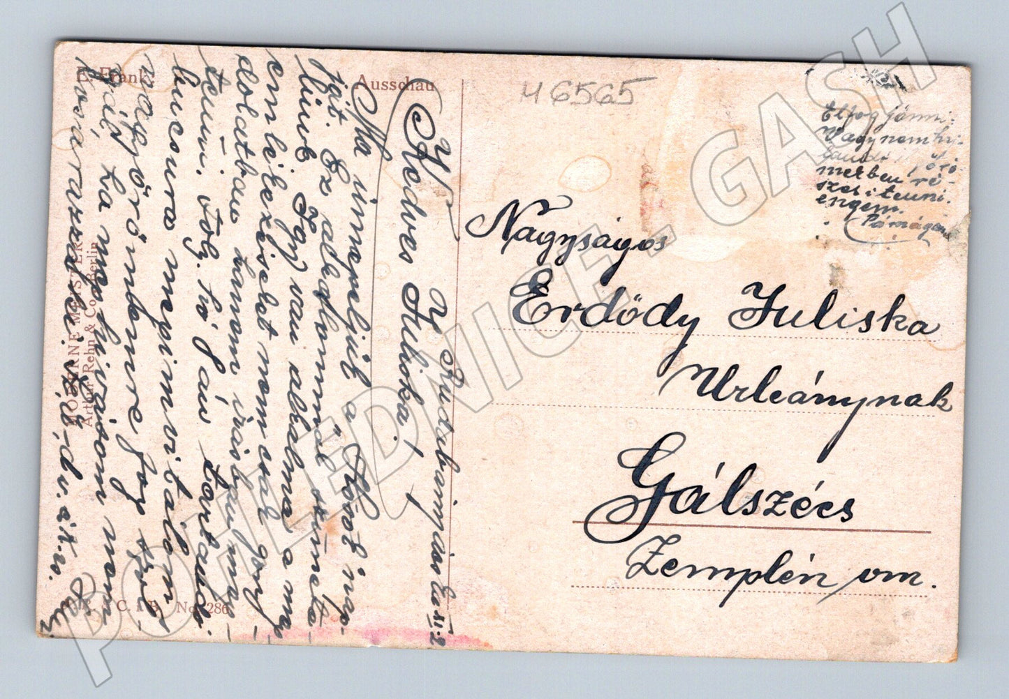 Pohlednice dívka u okna Maďarsko 1900 (M6565)