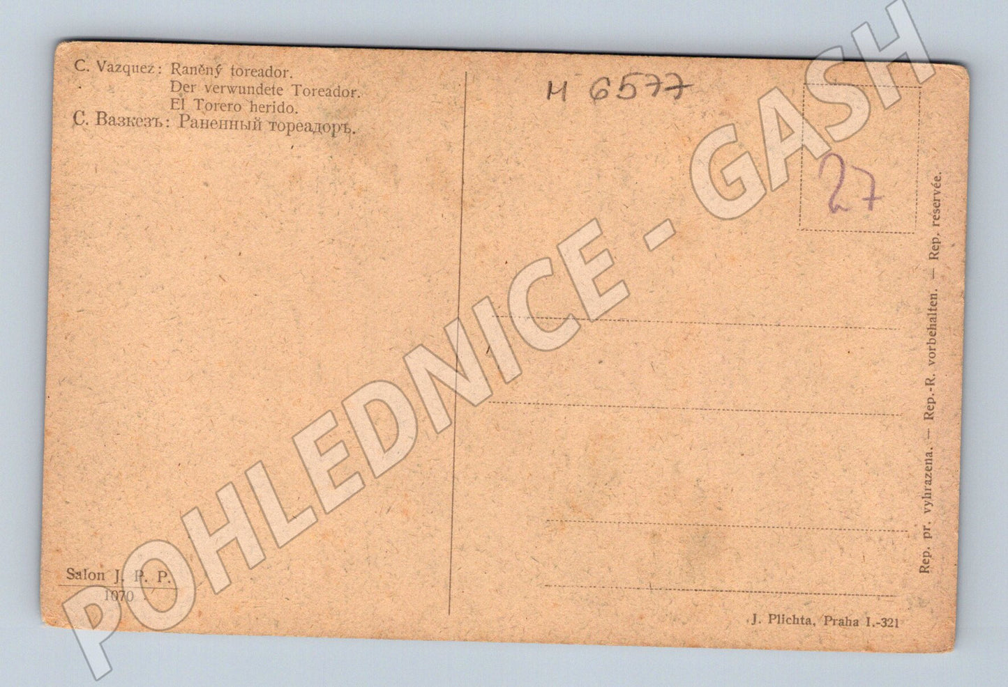 Pohlednice Raněný toreador Španělsko (M6577)