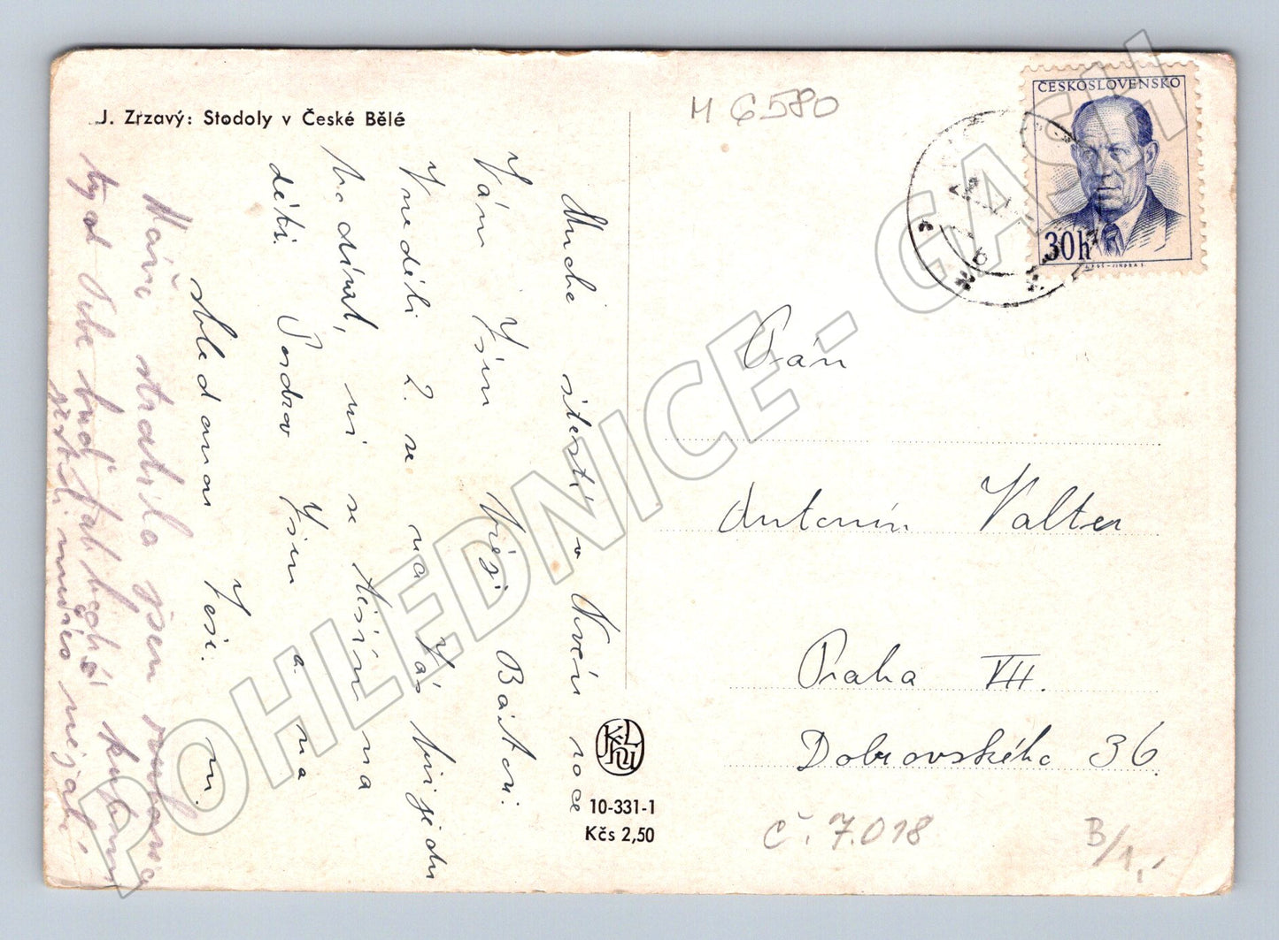 Pohlednice J. Zrzavý Stodoly v České Bělé (M6580)