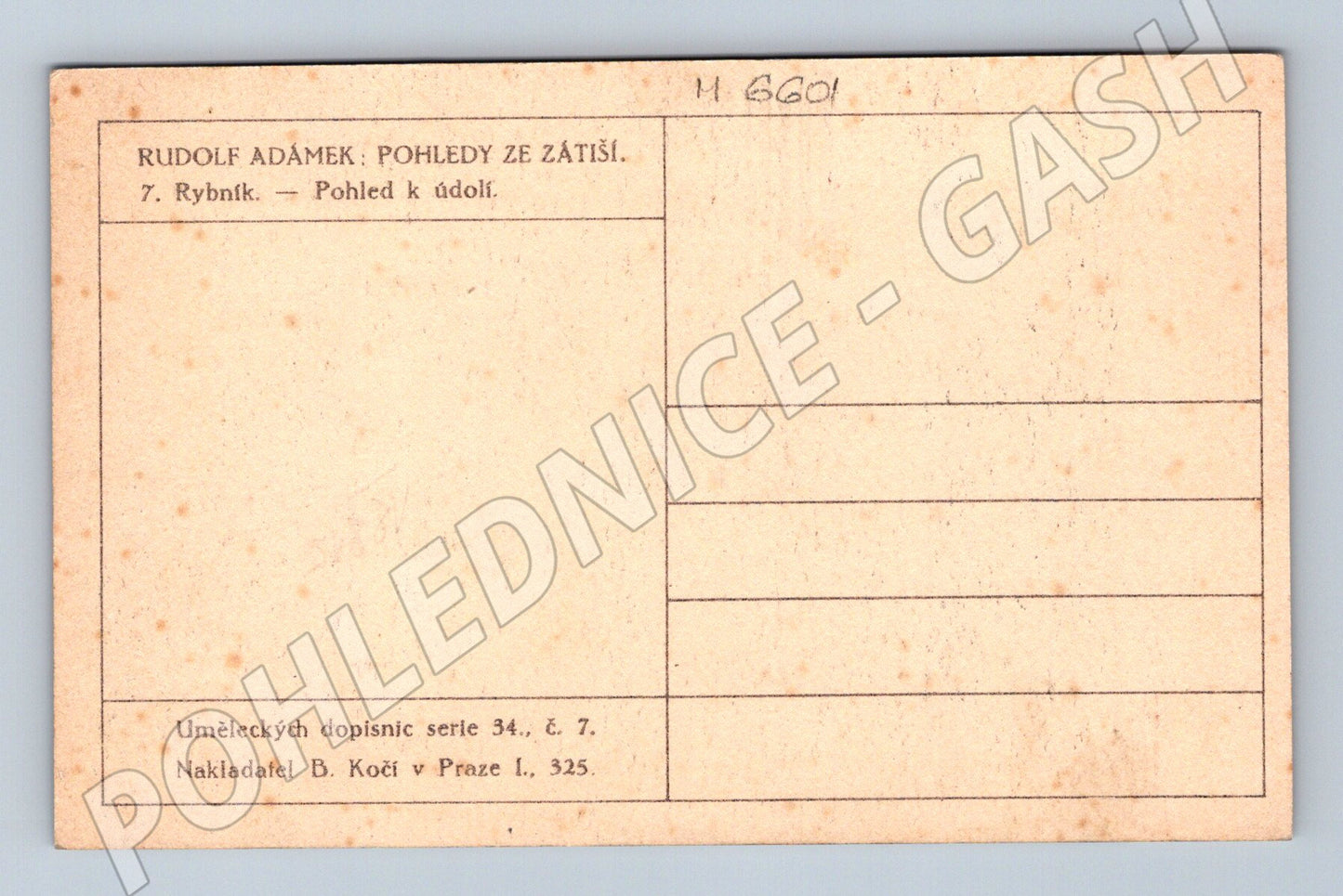 Pohlednice Rudolf Adámek Pohledy ze Zátiší (M6601)